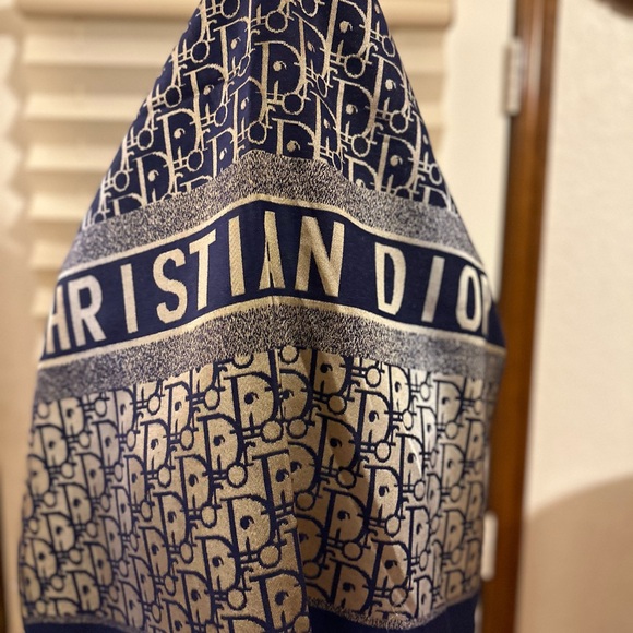 Christian Dior Blue and Beige Tan Scarf - Picture 3 of 5